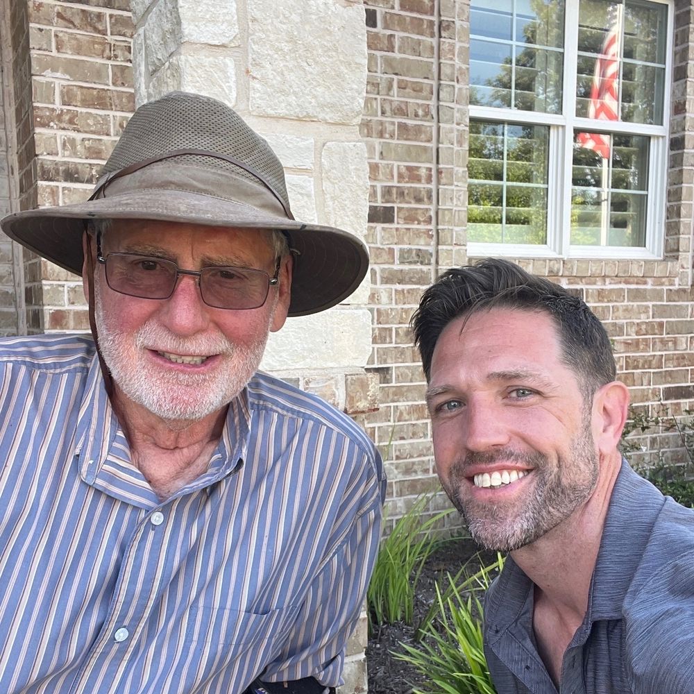Will with a homeowner at the front door after a completed job